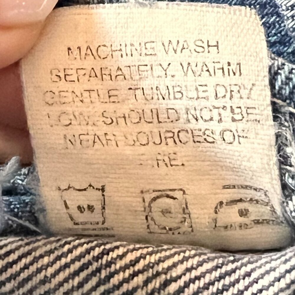 Vtg Pointer Denim Bib Overalls USA Size 36 Workwear Straight Leg Farmer 18916 - Picture 14 of 16